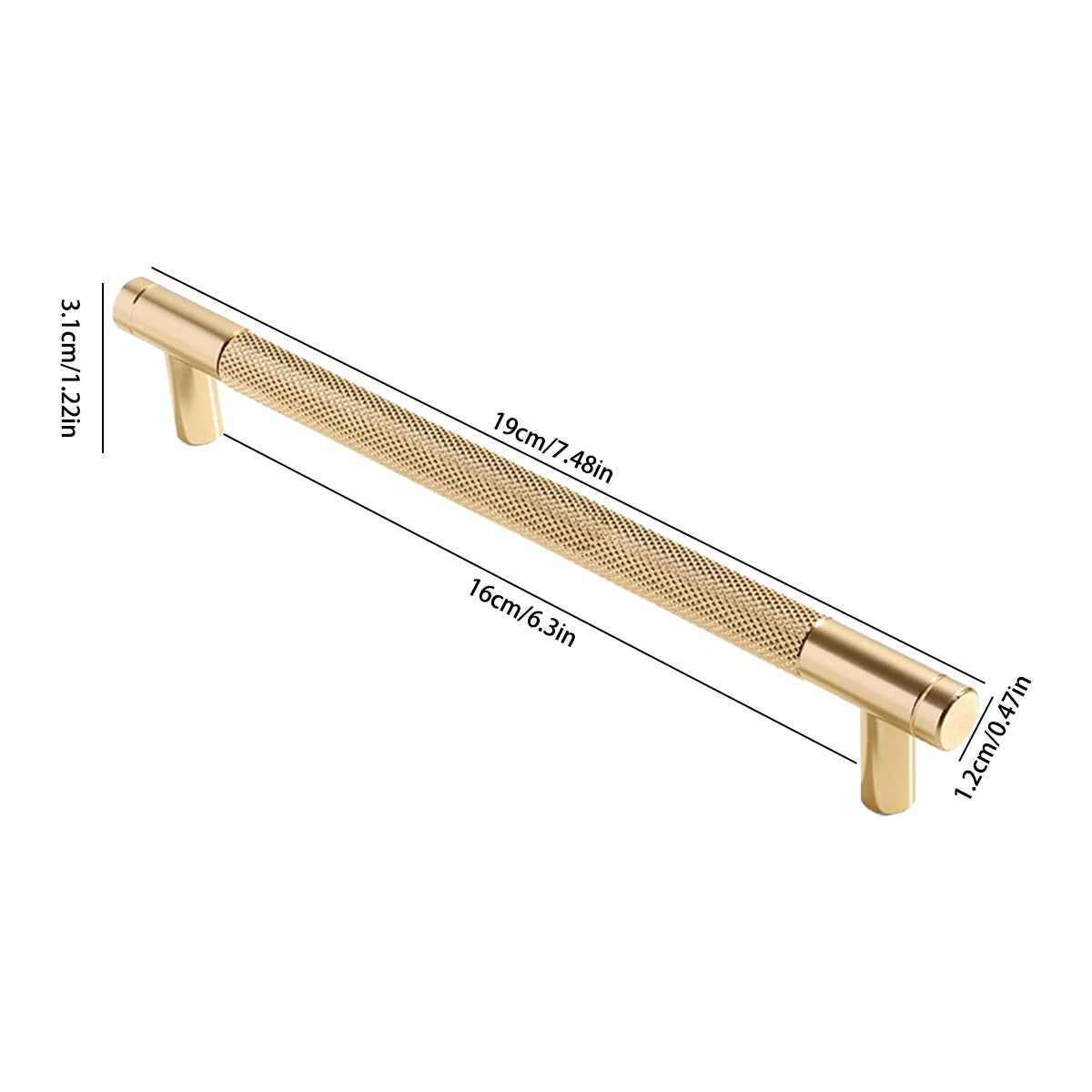 Gold Wardrobe Aluminum Alloy Door Handle