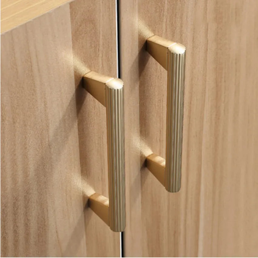 320 192mm modern simple fashion brushed gold wardrobe kitchen cabinet large size handle stain brass drawer cabinet dresser knob