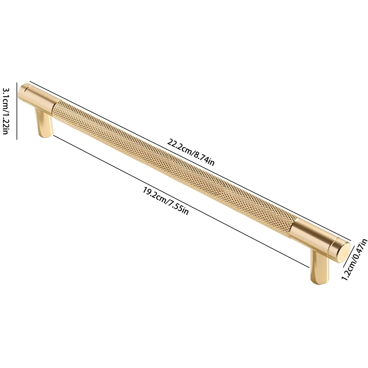 Gold Wardrobe Aluminum Alloy Door Handle