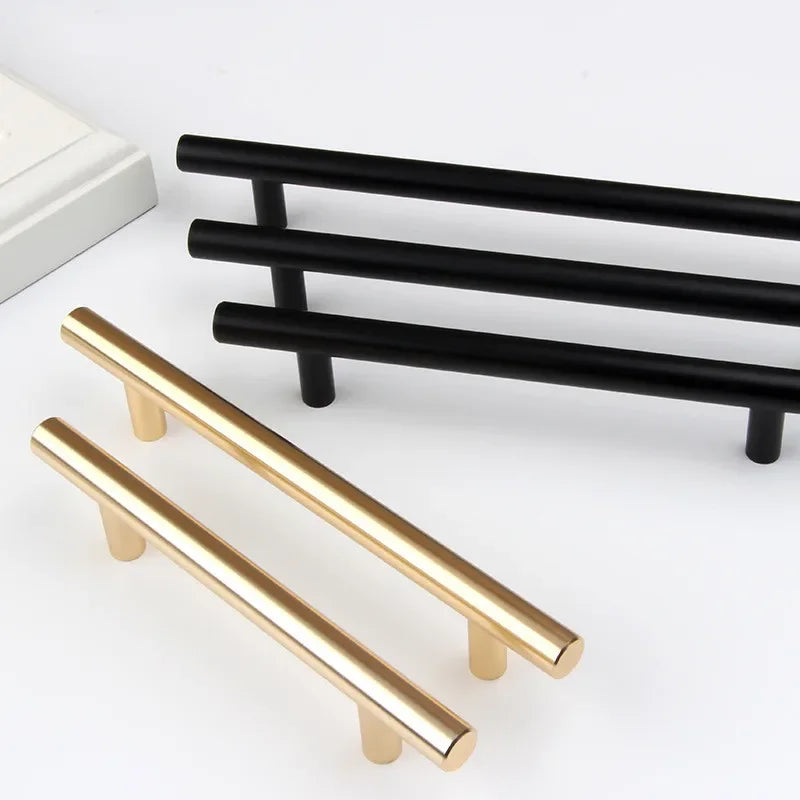 Kitchen Door T Bar Pull Straight Handle Knobs Cabinet Pull Diameter 10mm Stainless Steel Handles Furniture Hardware