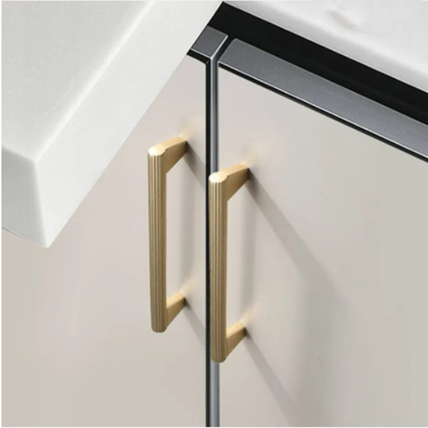 320 192mm modern simple fashion brushed gold wardrobe kitchen cabinet large size handle stain brass drawer cabinet dresser knob