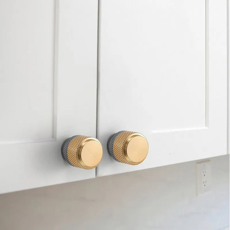 Nordic Light Luxury Gold Grey Black Handles for Cabinets and Drawers Long Knurling T-Bar Handles for Furniture Door Knob