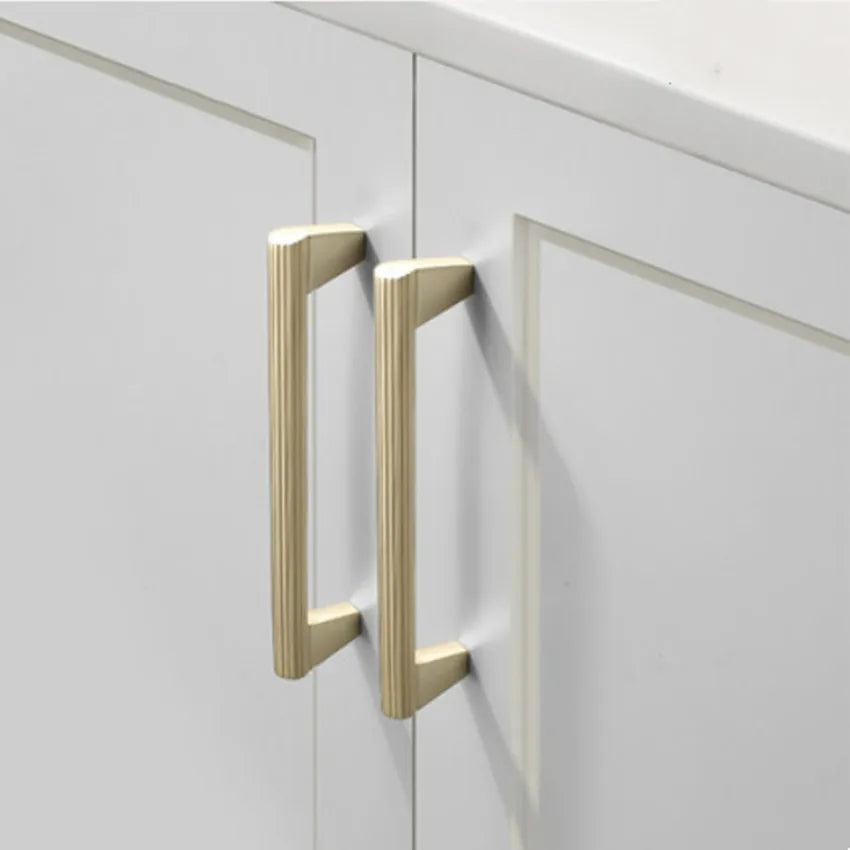 320 192mm modern simple fashion brushed gold wardrobe kitchen cabinet large size handle stain brass drawer cabinet dresser knob