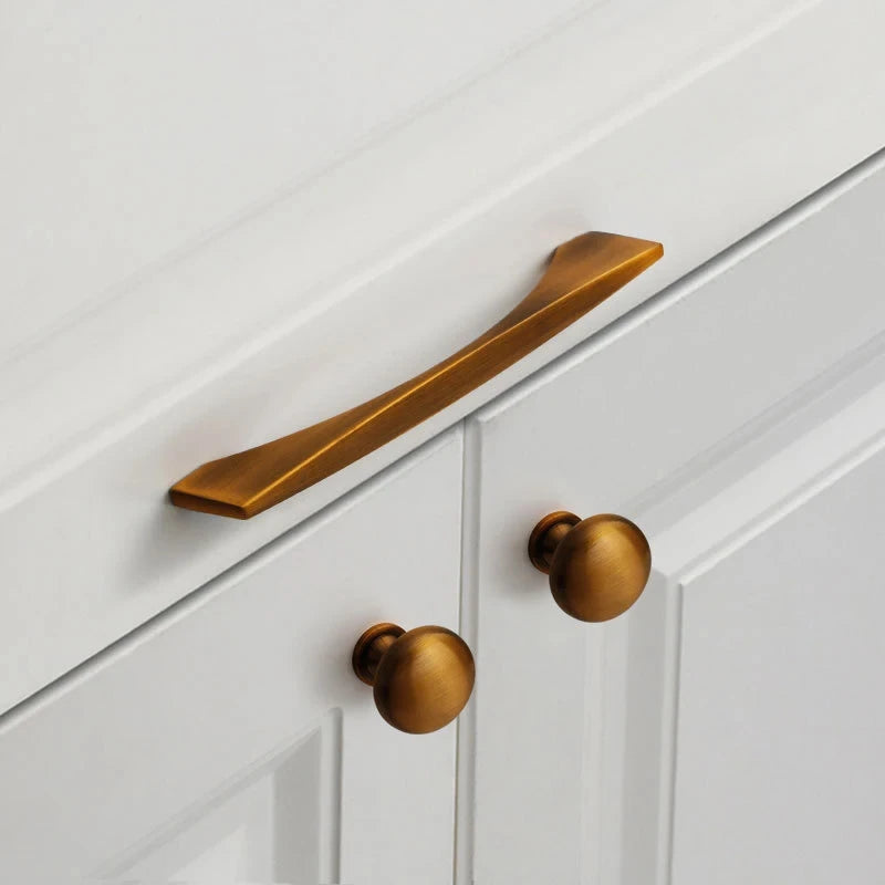 Zinc Alloy Modern Simple Handle Wardrobe Cabinet Door Drawer Handle Antique Bronze Door Handle Furniture Hardware