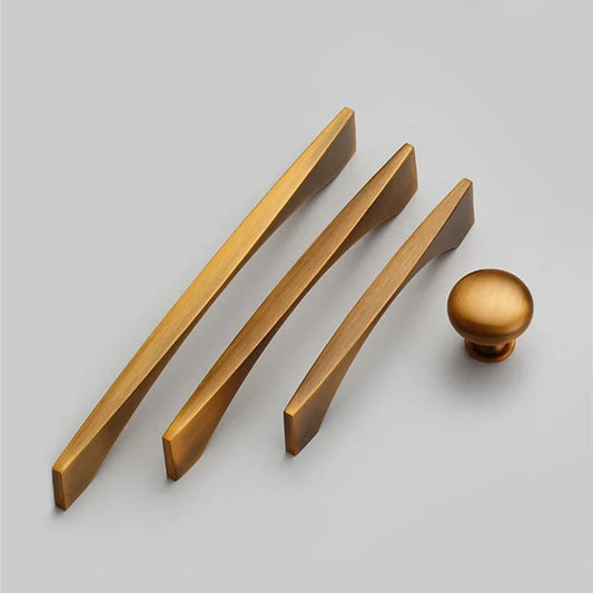 Zinc Alloy Modern Simple Handle Wardrobe Cabinet Door Drawer Handle Antique Bronze Door Handle Furniture Hardware